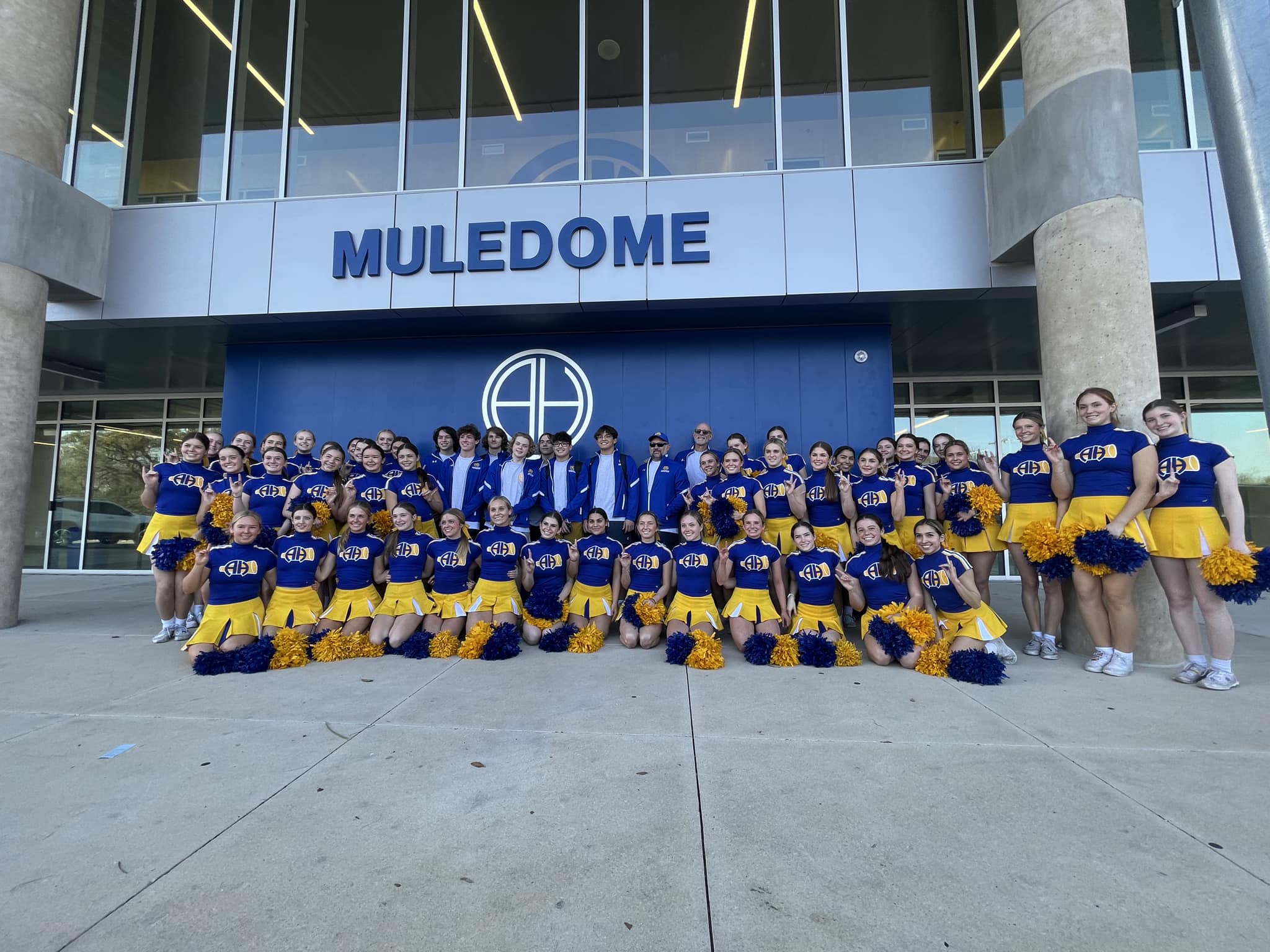 Mule dome and cheerleaders